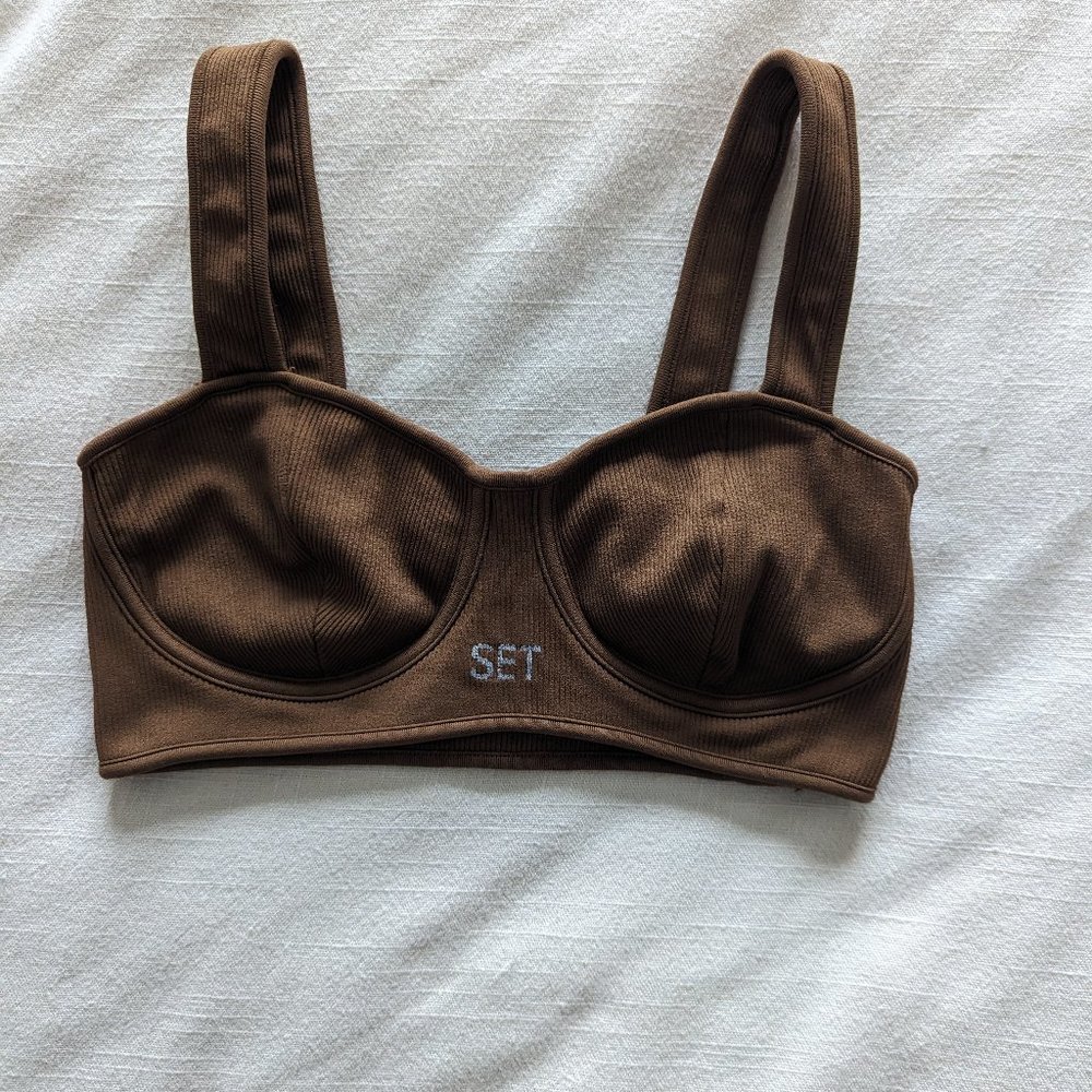 SET ACTIVE Sport Bra in Brown